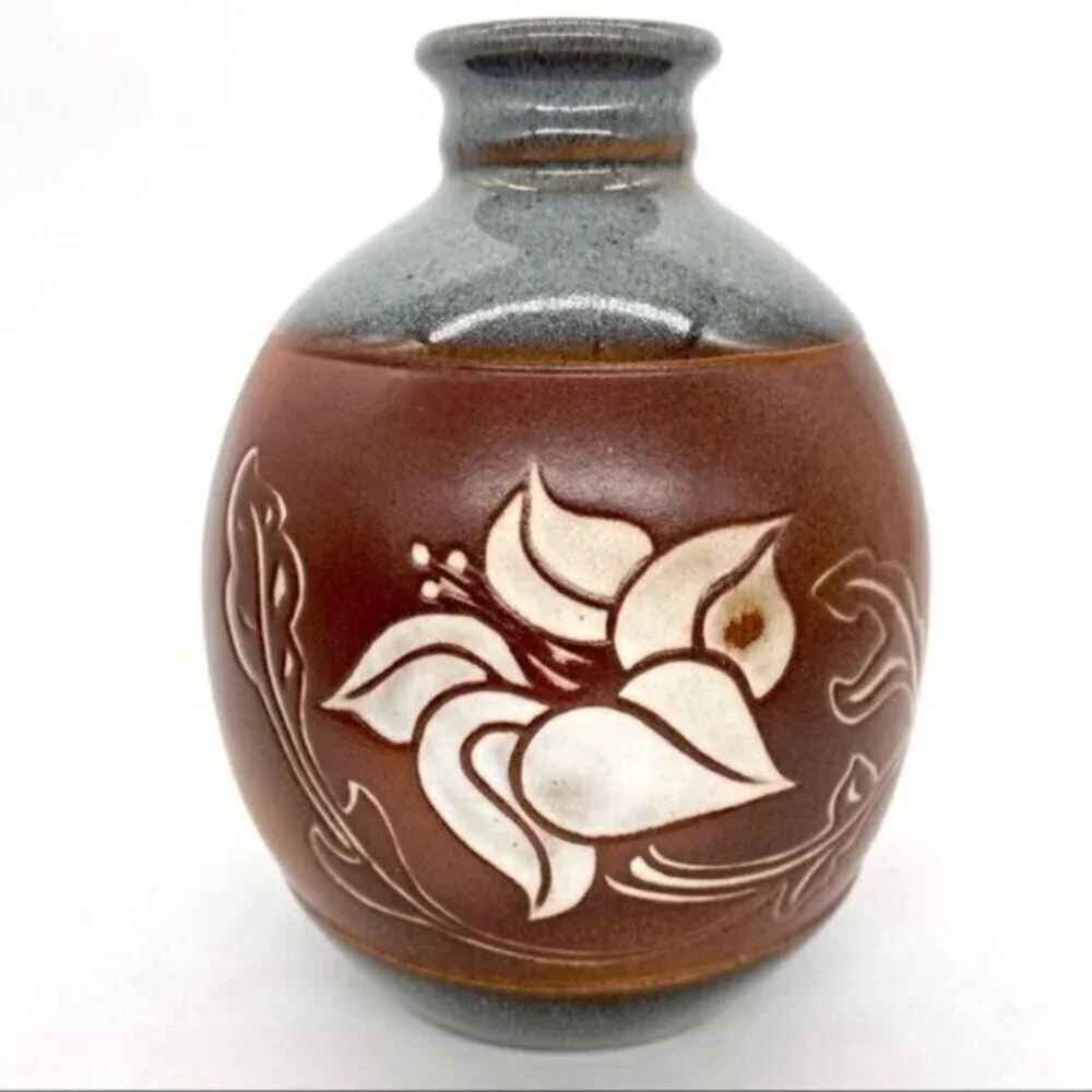 Vintage Pottery Craft Floral Vase